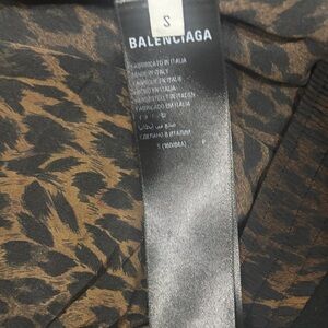 Balenciaga Leopard Print Blouse in Brown and Black